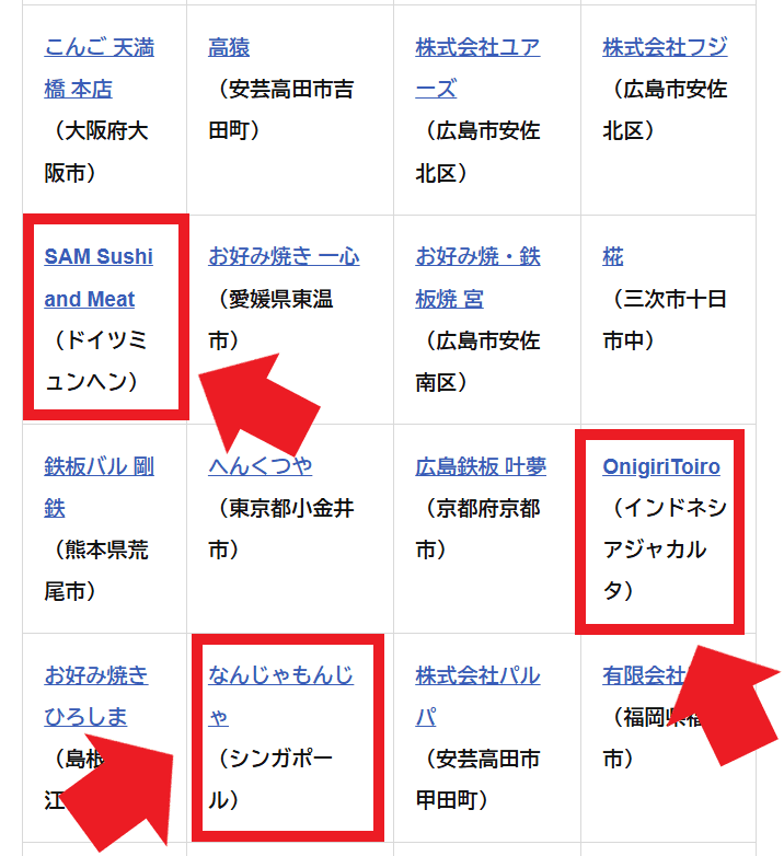 あきたかた焼き認証店一覧